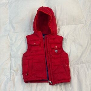 Red body warmer vest
